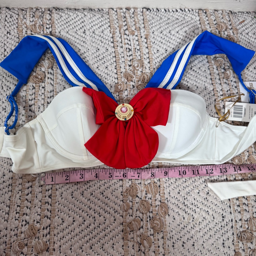 Hot Topic Sailor Moon Cosplay White Bikini Top - Picture 9 of 11